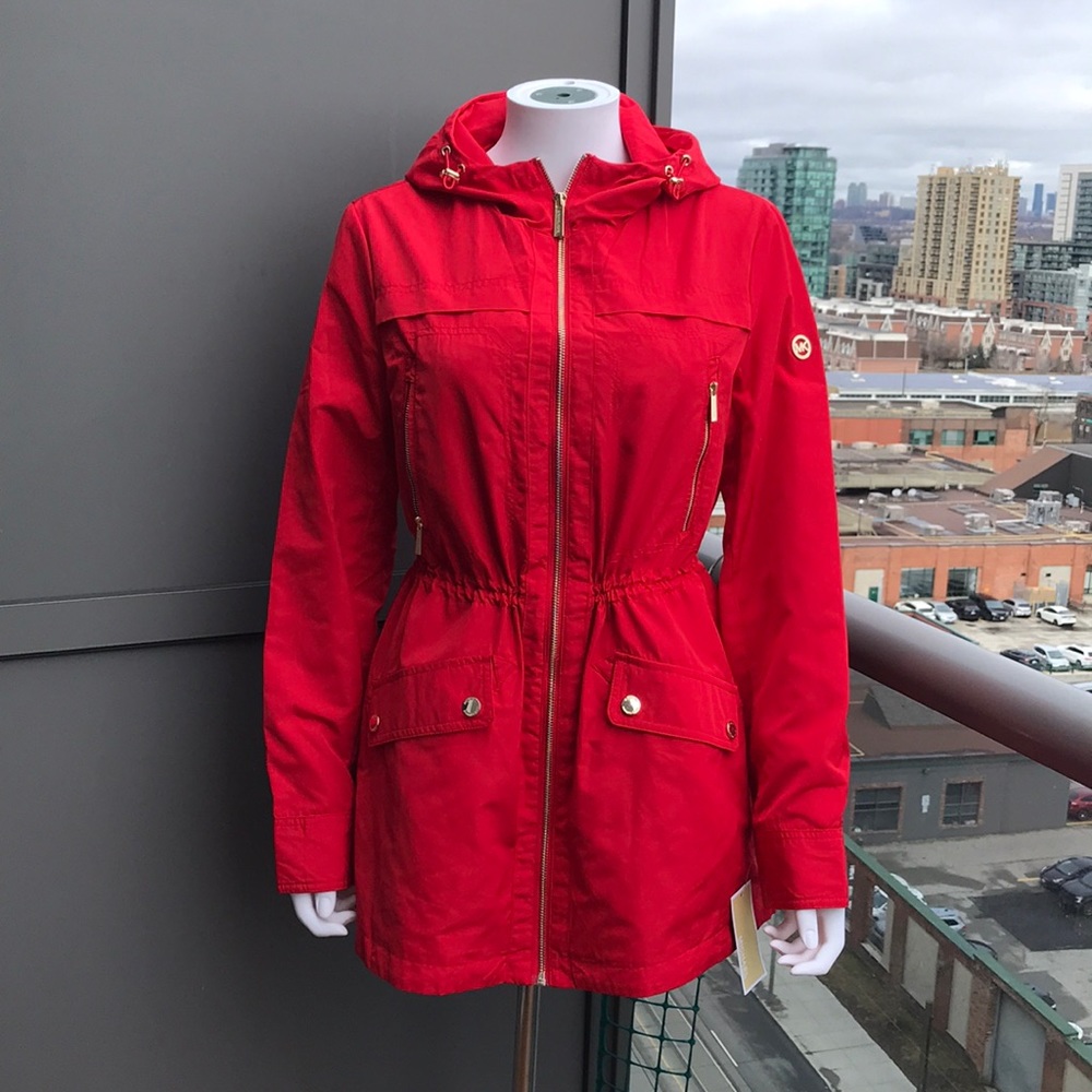 MICHAEL Michael Kors Vibrant Red Utility Jacket